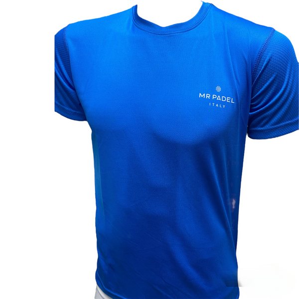 Mr Padel- Blue- Men's slimfit padel shirt