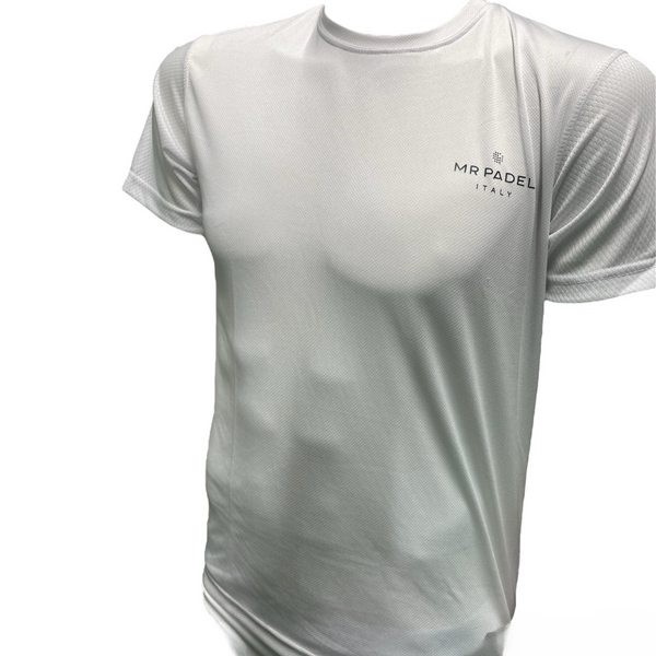 Mr Padel -White -Men's slimfit padel shirt
