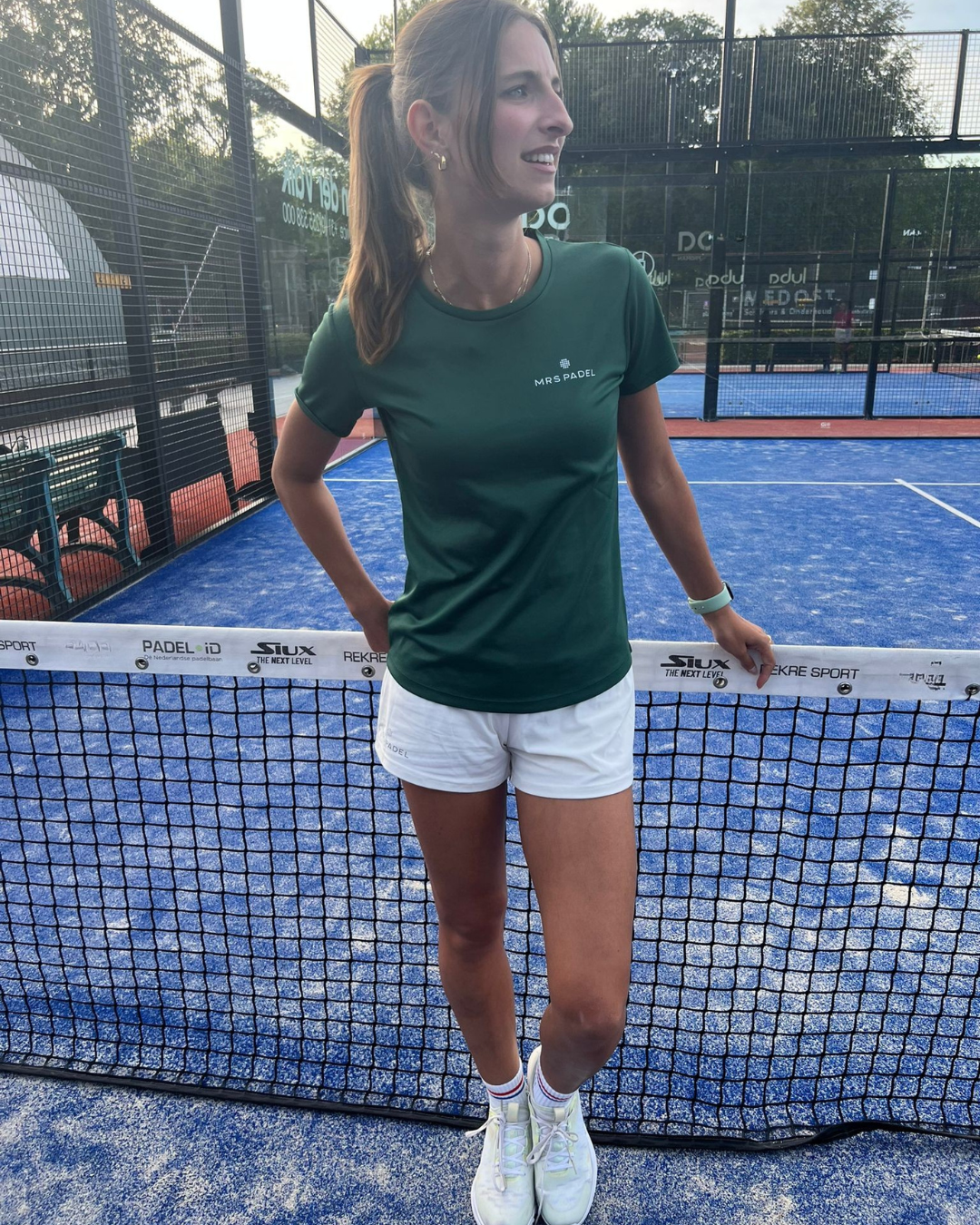 Padel Shirt Donkergroen Dames