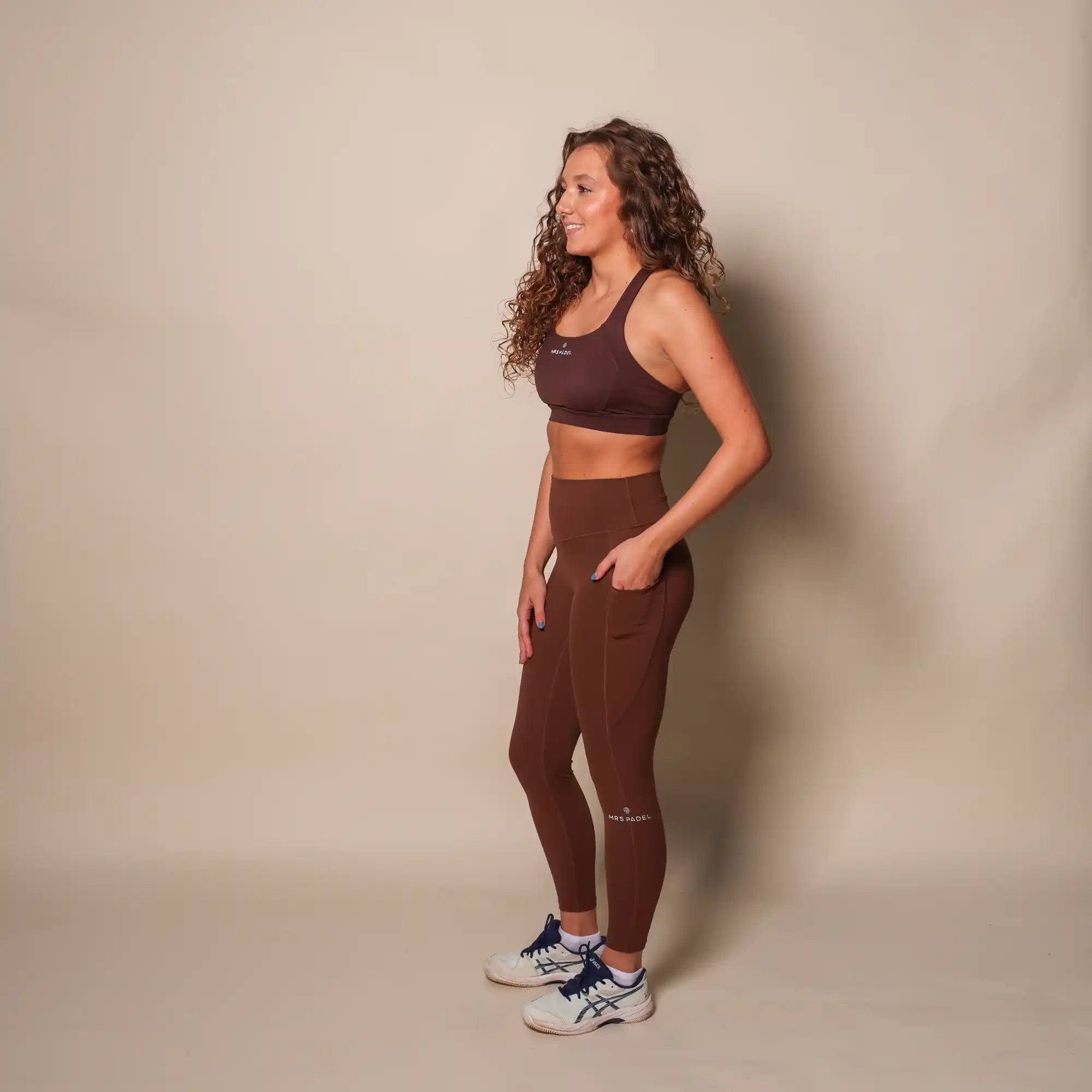 Padel-Leggings Braun