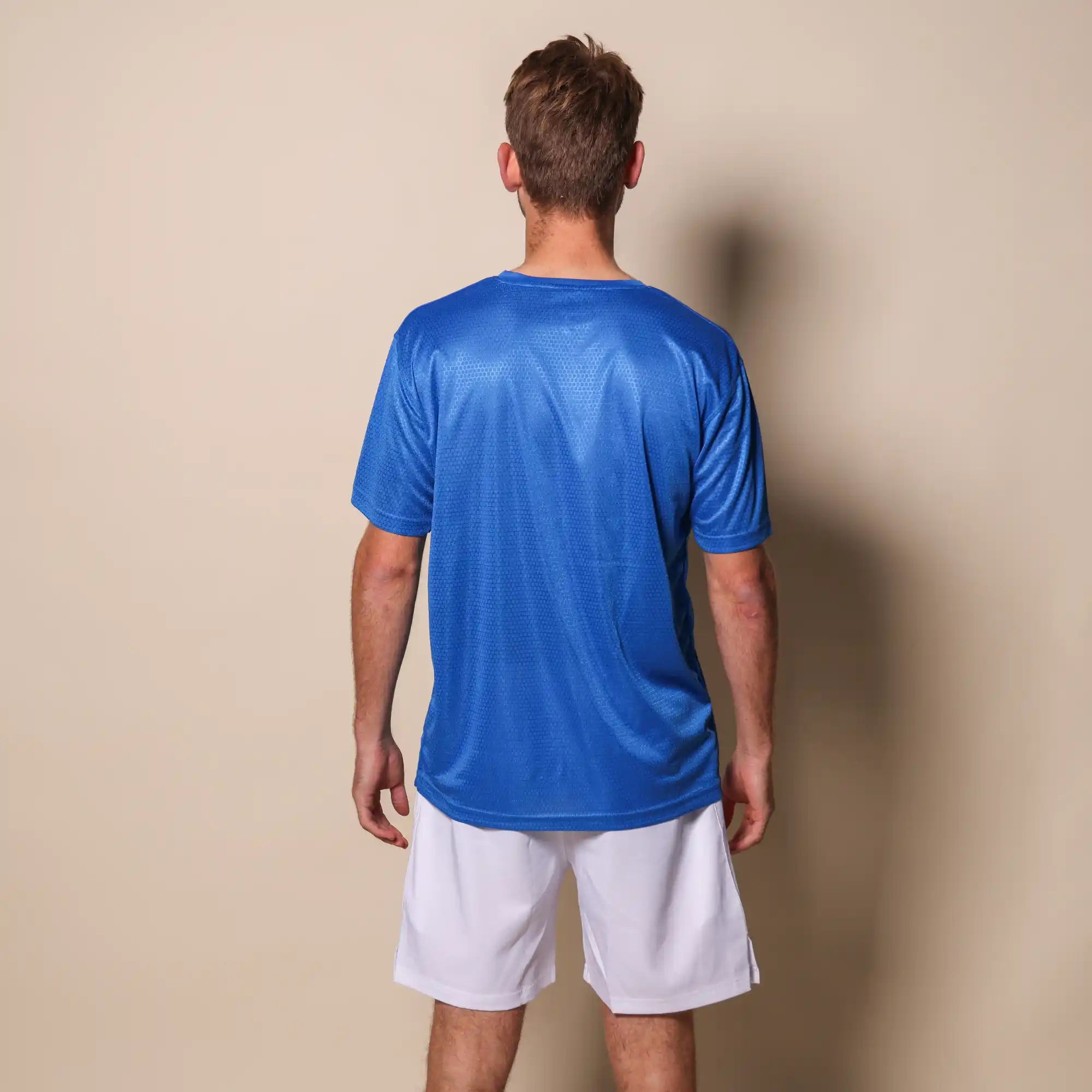 Padelshirt Regular Fit Azzurro Blauw