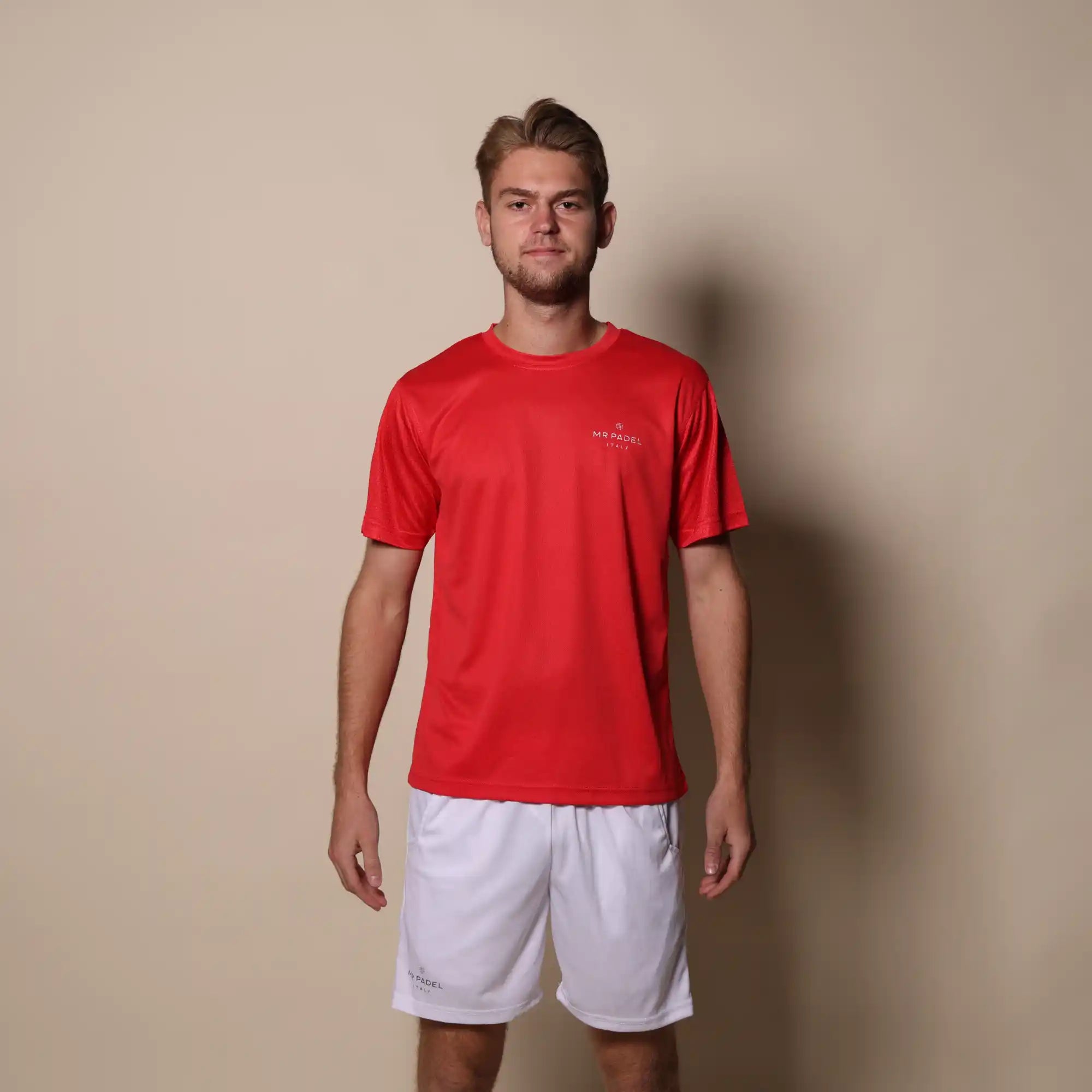 Maglia da padel regular fit rosso - Main Image