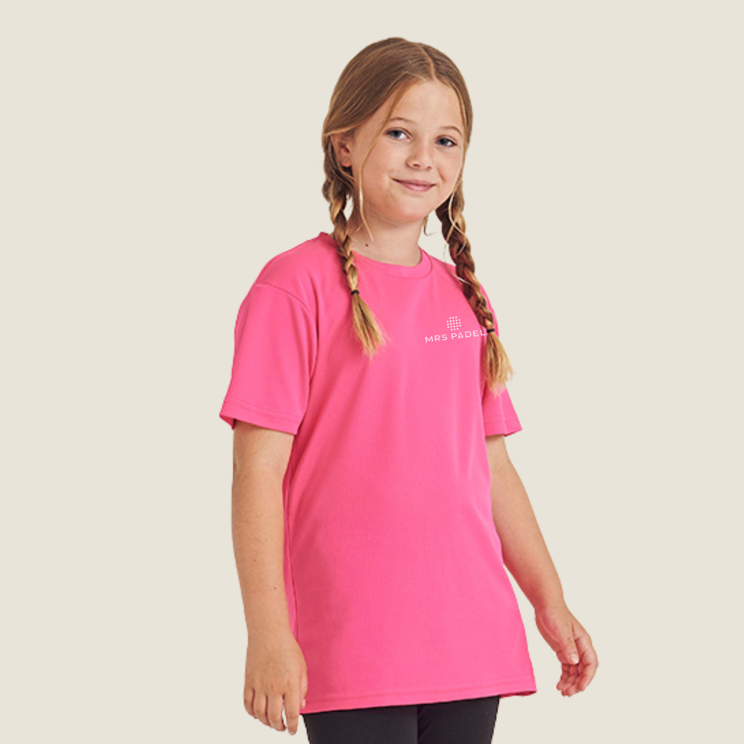 Maglietta Padel per bambini rosa