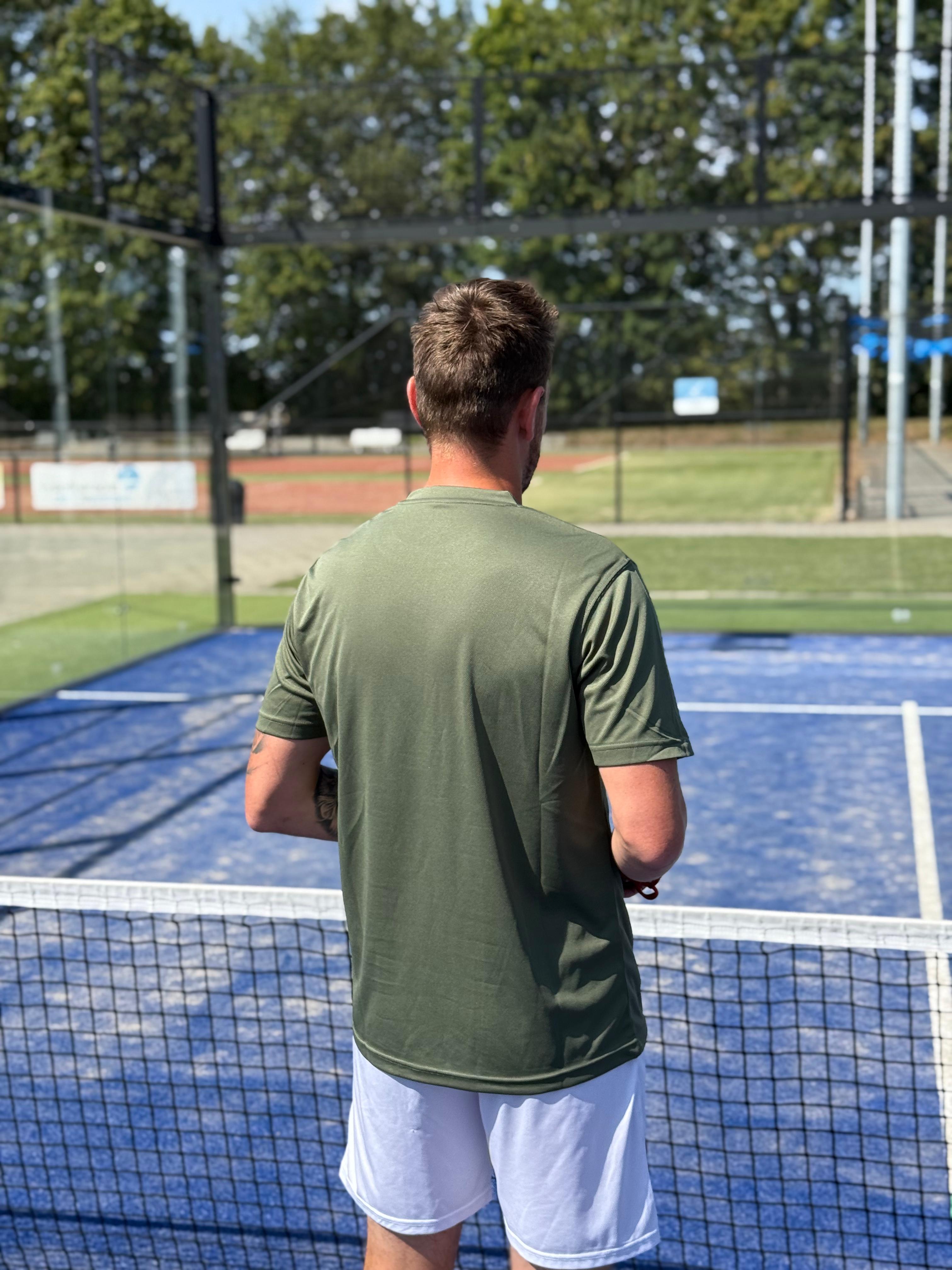 Mr Padel Parma Shirt Olijf Groen