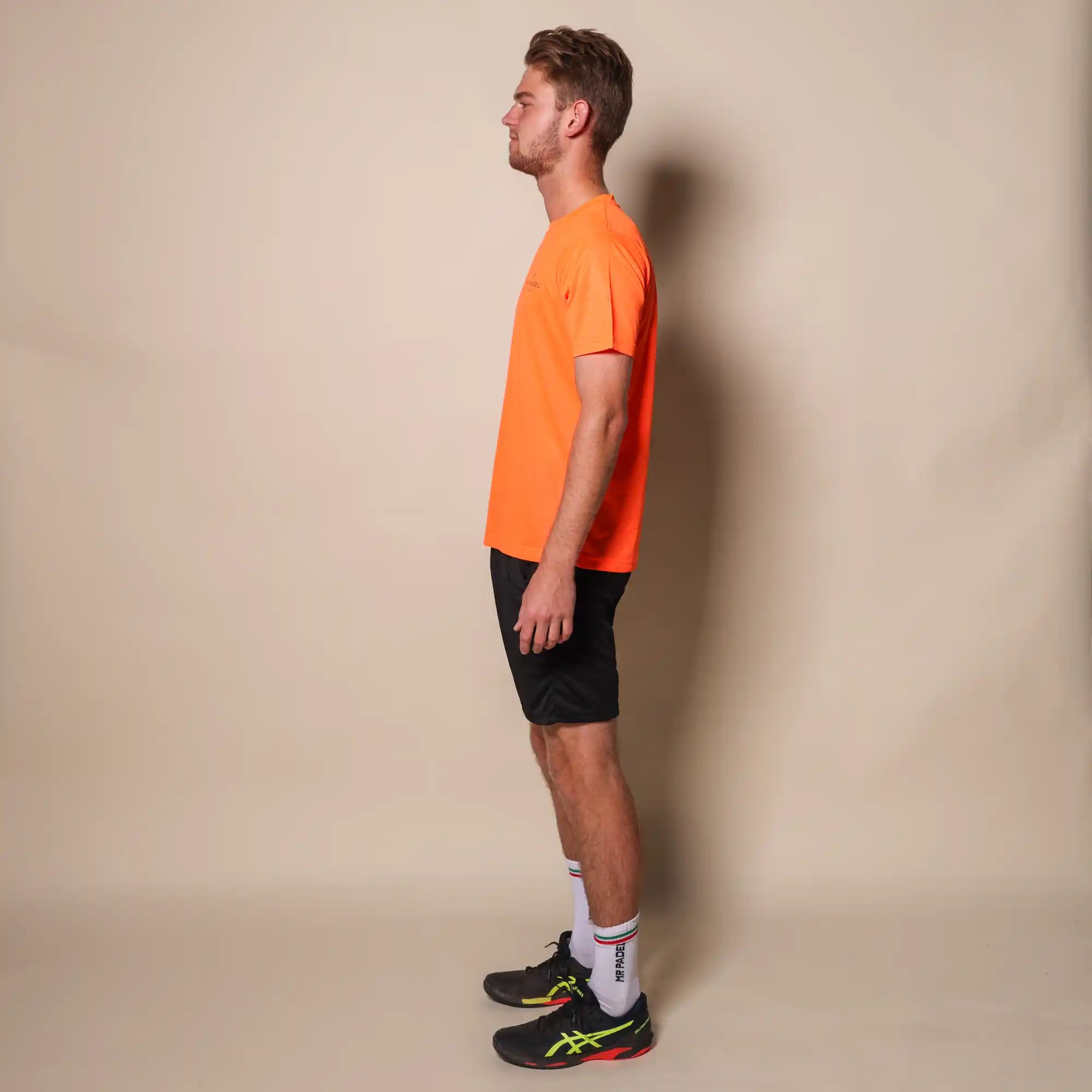 Padelshirt Regular Fit Neon Oranje