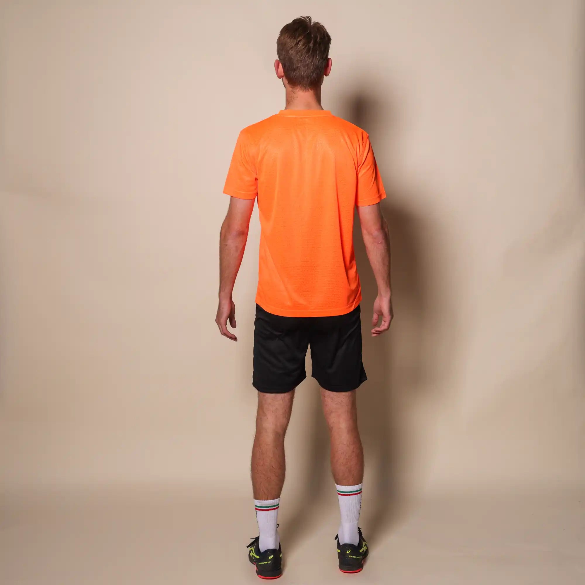 Padelshirt Regular Fit Neon Oranje