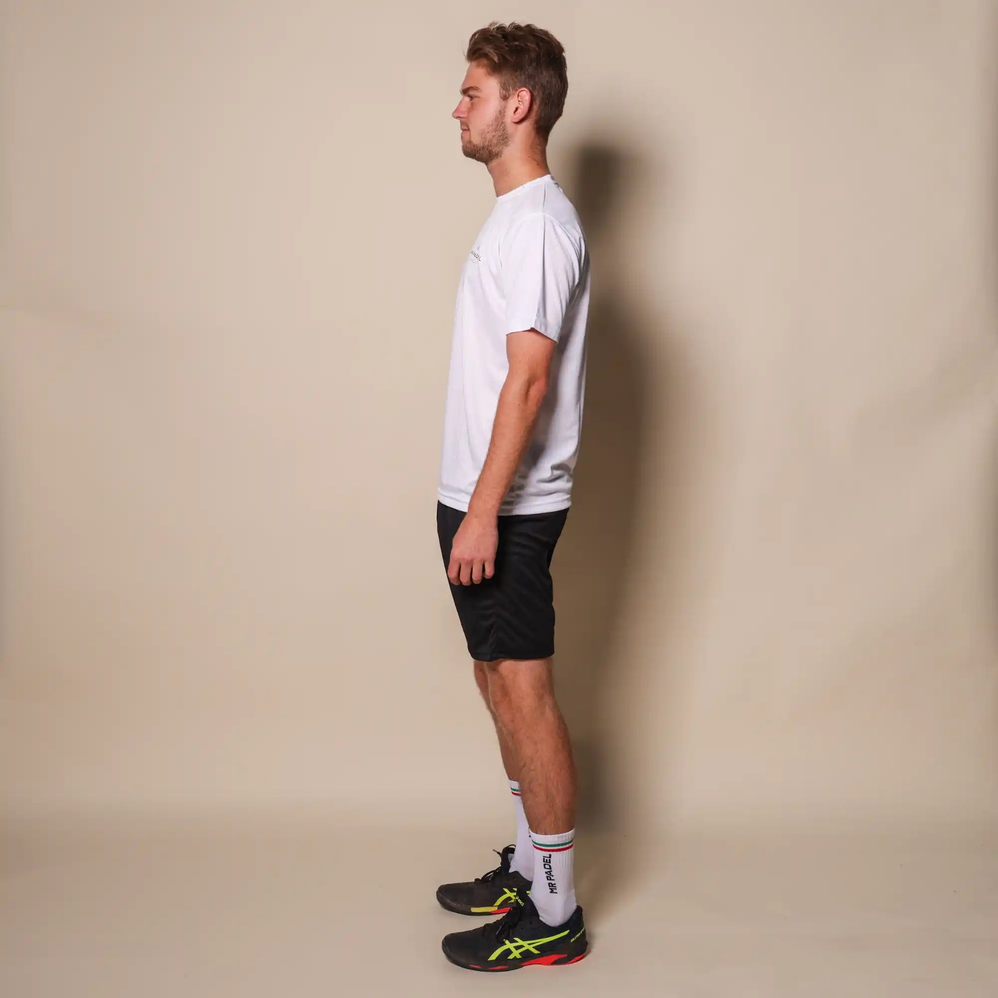 Padelshirt Slim fit Wit