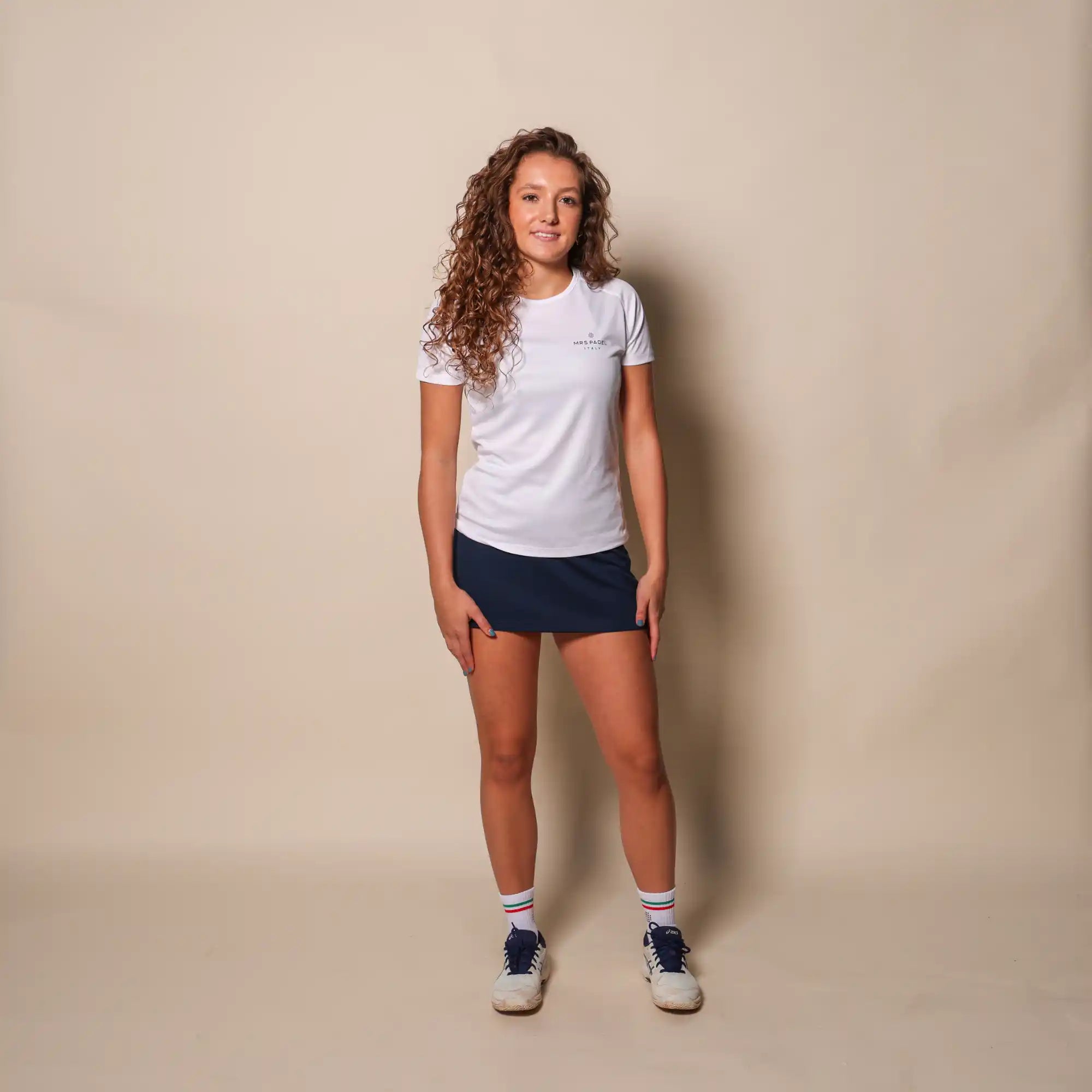 Set Completo Gonna Donna Bianco/Blu Navy
