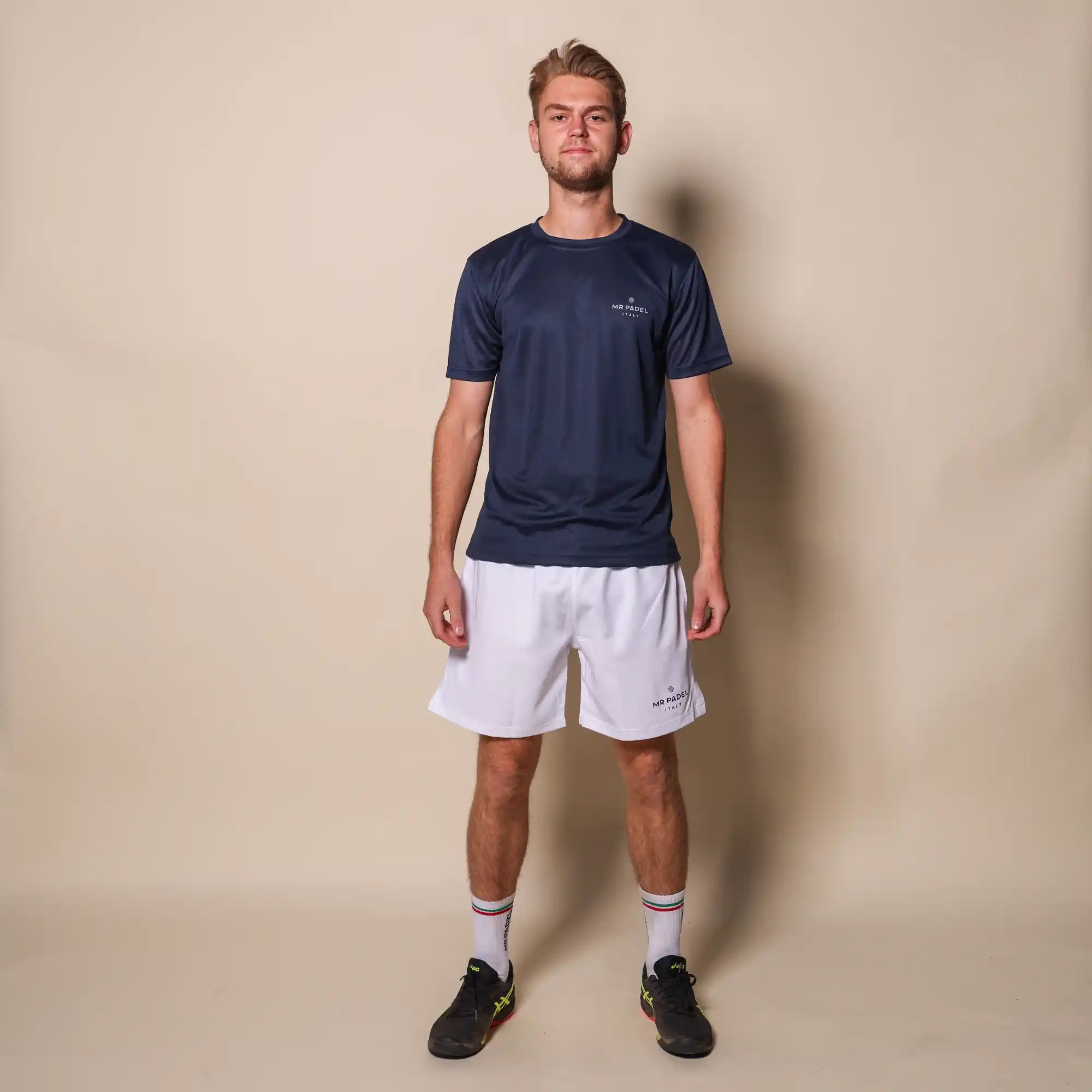 Padelshirt Regular Fit Marineblauw