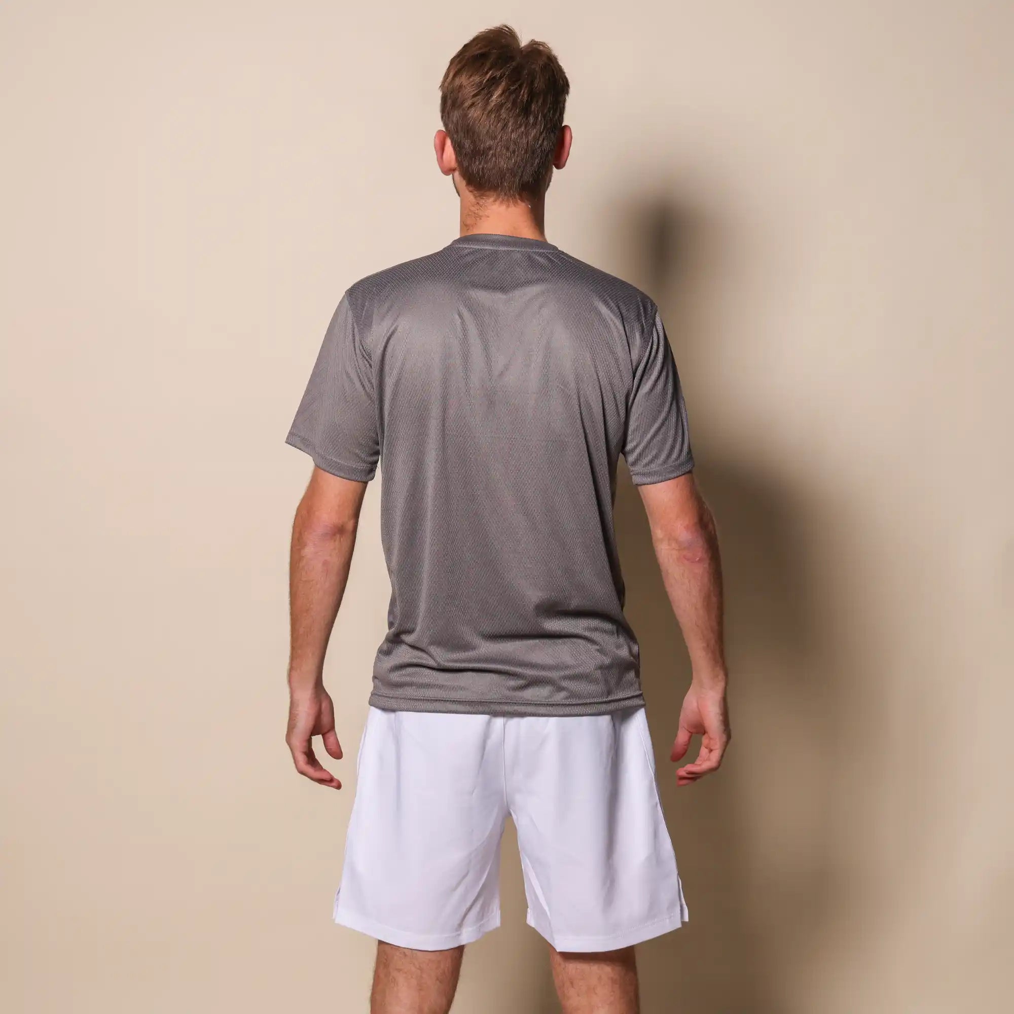 Padelshirt Slim fit Grijs
