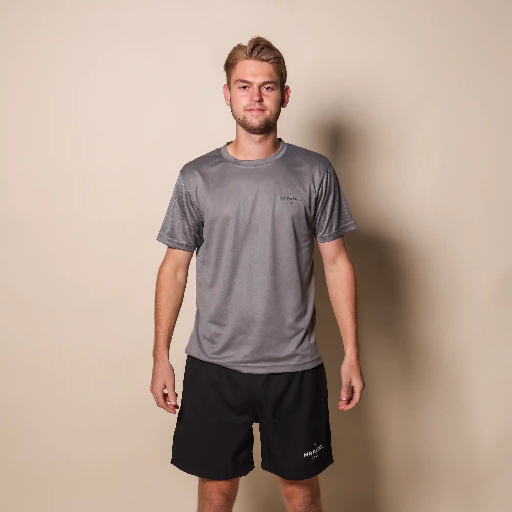 Padelshirt Regular Fit Grijs